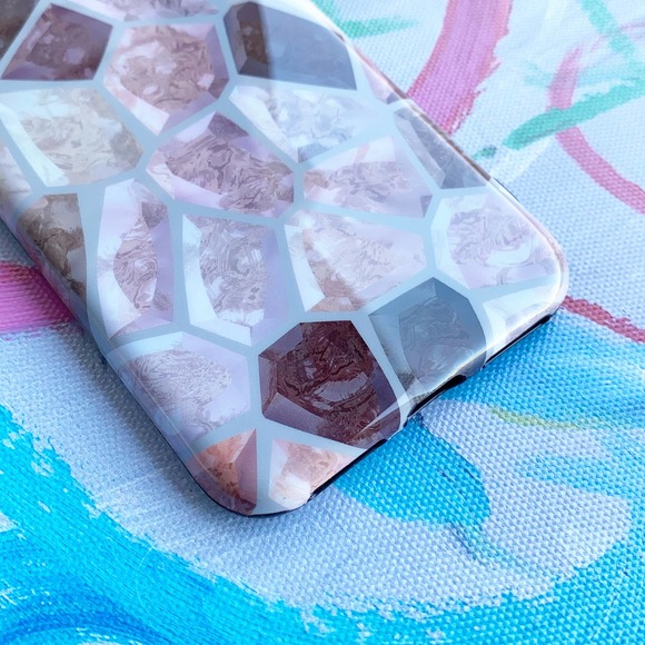 iPhone XR Case Marble Gem Print Cover NEW - Picture 5 of 6